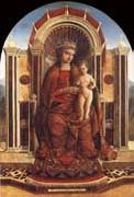 Gentile Bellini The Virgin and Child Enthroned oil on canvas